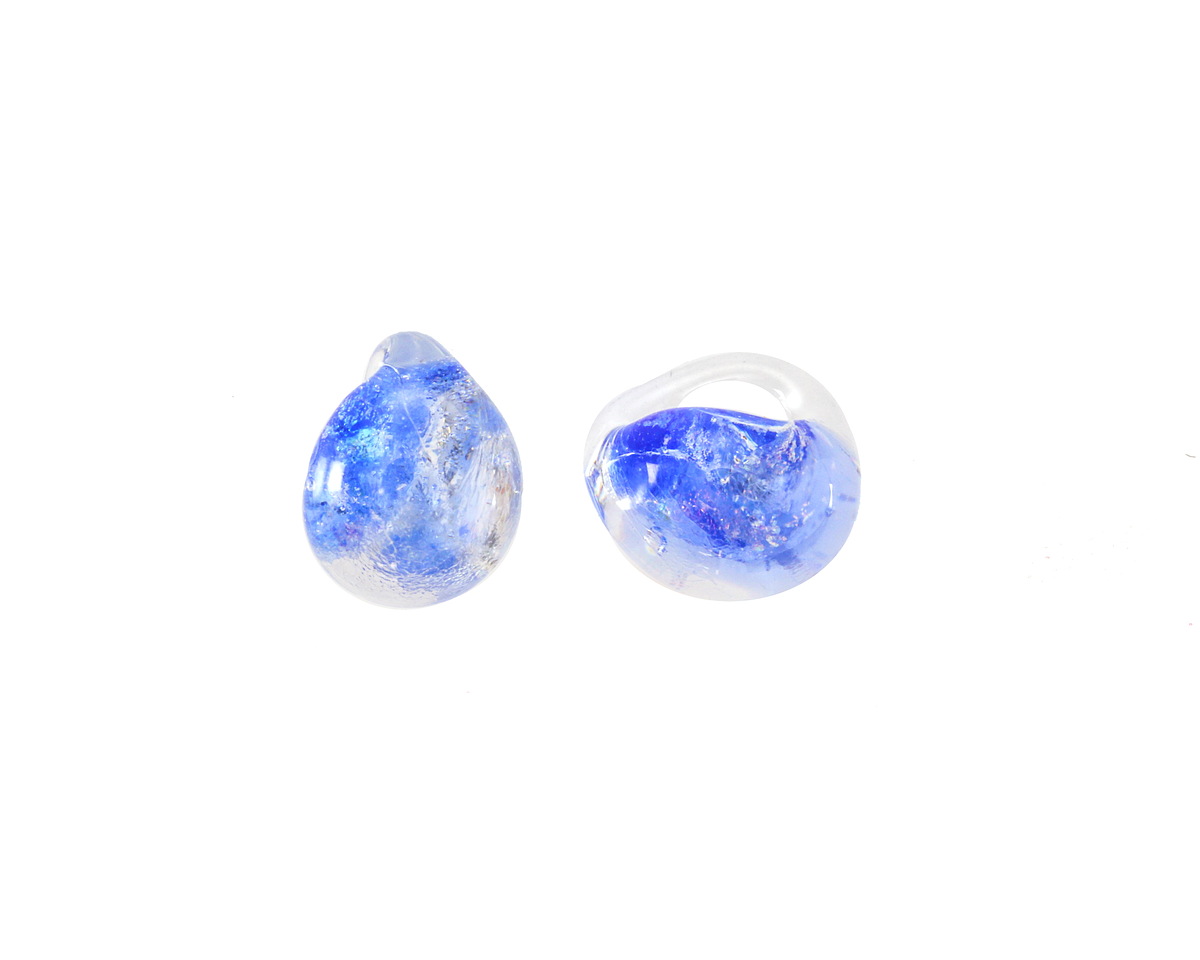 Unicorne Beads Glass Glacier Drop Teardrop 9-10mm