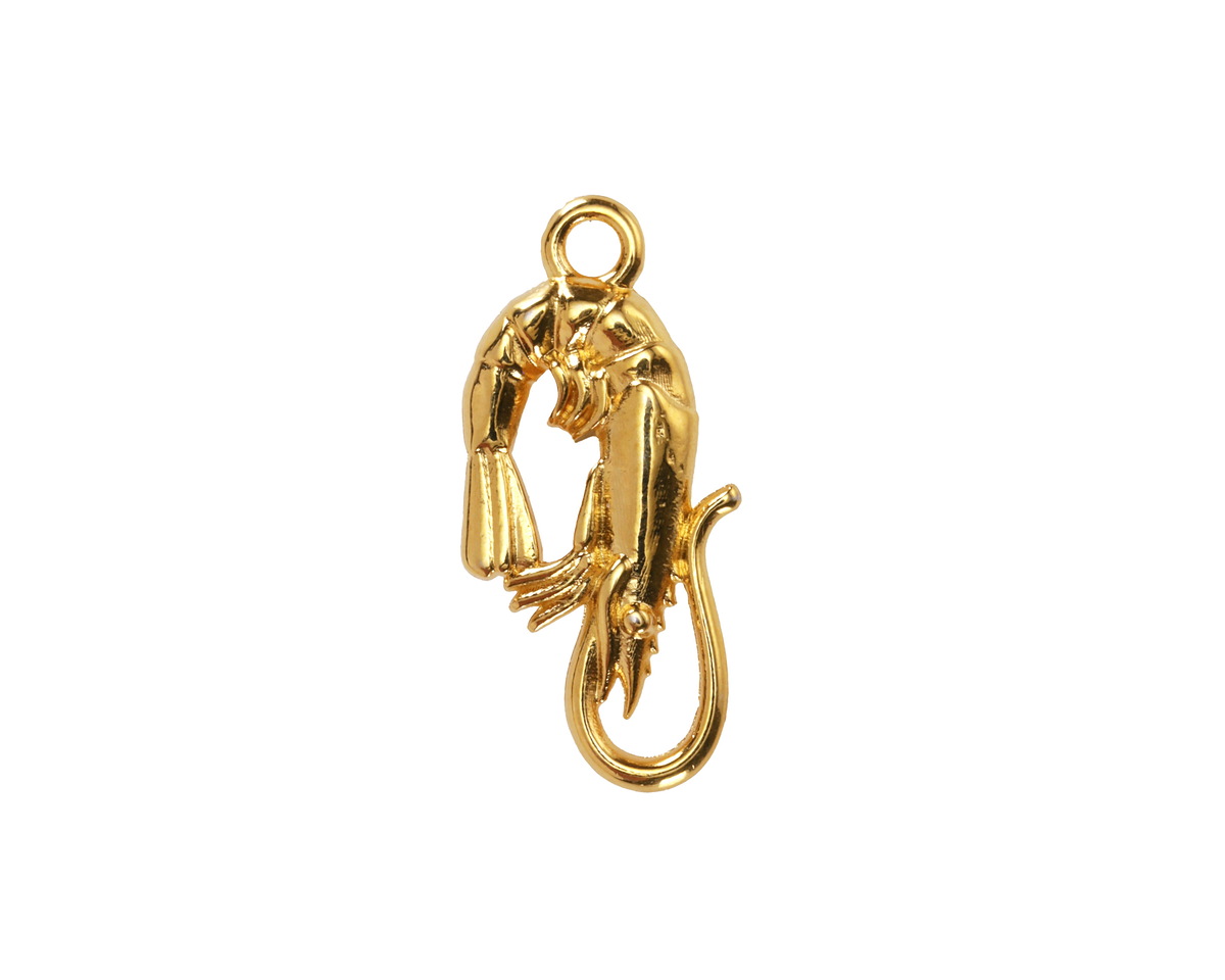 24K Gold (plated) Shrimp Focal 11x23mm