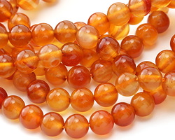 Carnelian (natural-orange) Round 8mm