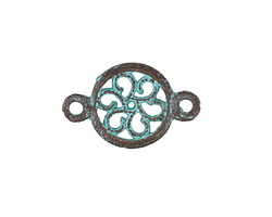 Mykonos Copper (plated) Patina Flower Link 20x12mm