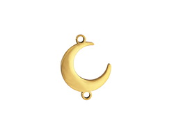 Gold (plated) Stainless Steel Crescent Moon Focal Link 11x16mm
