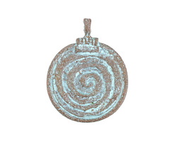 Mykonos Copper (plated) Patina Spiral Pendant 29x37mm