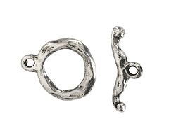 Green Girl Sterling Silver Branch Toggle 16x19mm, 22mm bar