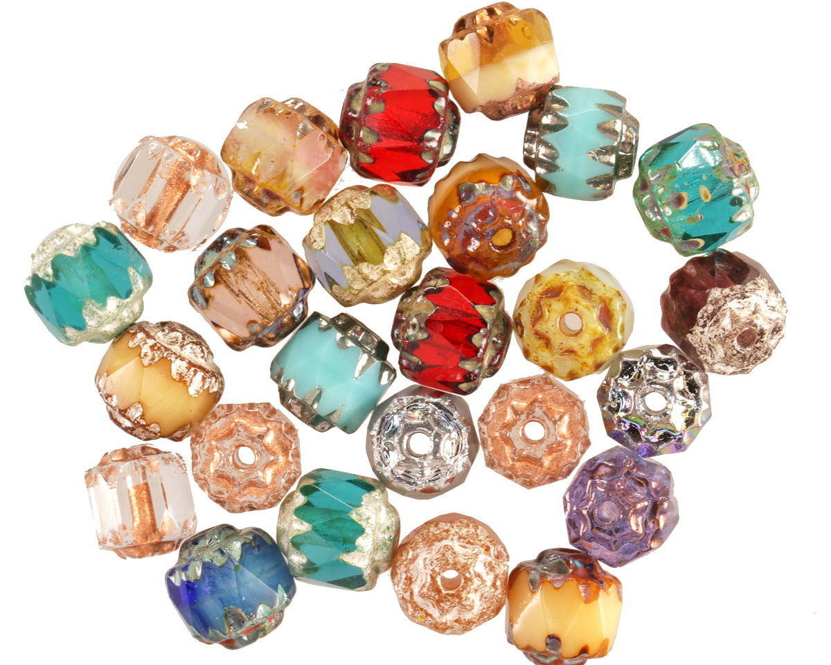 Czech Glass Multi-Color Lantern 6mm