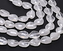 Rock Crystal Quartz Microfaceted Puff Pear 13x16mm