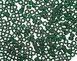 TOHO Transparent Frosted Green Emerald Round 8/0 Seed Bead