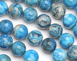 Larimar Blue Crazy Lace Agate Round 16mm