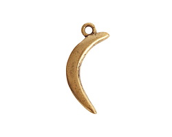 Nunn Design Antique Gold (plated) Crescent Moon Focal 9x24mm