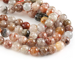 Golden Phantom Quartz Round 10mm