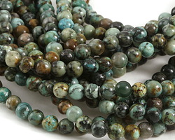African Turquoise Round 6mm Beads