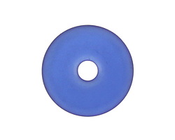 Royal Blue Beach-Style Glass Donut 24mm