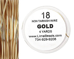 Parawire Non-Tarnish Gold 18 gauge, 4 yards