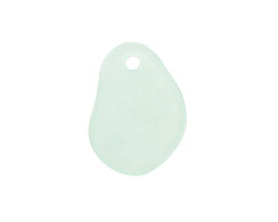 Seafoam Beach-Style Glass Potato Chip Drop 19-20x25-26mm