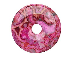 Ruby Crazy Lace Agate Donut 40mm