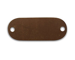 Vintaj Natural Brass Oval Altered Blank Link 18x46mm