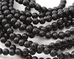 Black Onyx (matte AA) Round 6mm