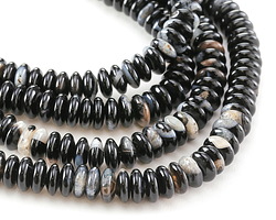 Black Sardonyx Rondelle 5x11mm