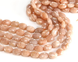 Peach Moonstone (A) Microfaceted Oval 10x8mm