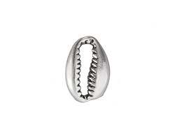Antique Silver (Plated) Cowrie Shell Focal 10x15mm