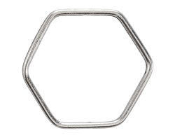 Mykonos Antique Silver (plated) Hexagon Frame 38mm