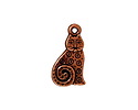 TierraCast Antique Copper (plated) Spiral Cat Charm 10x19mm