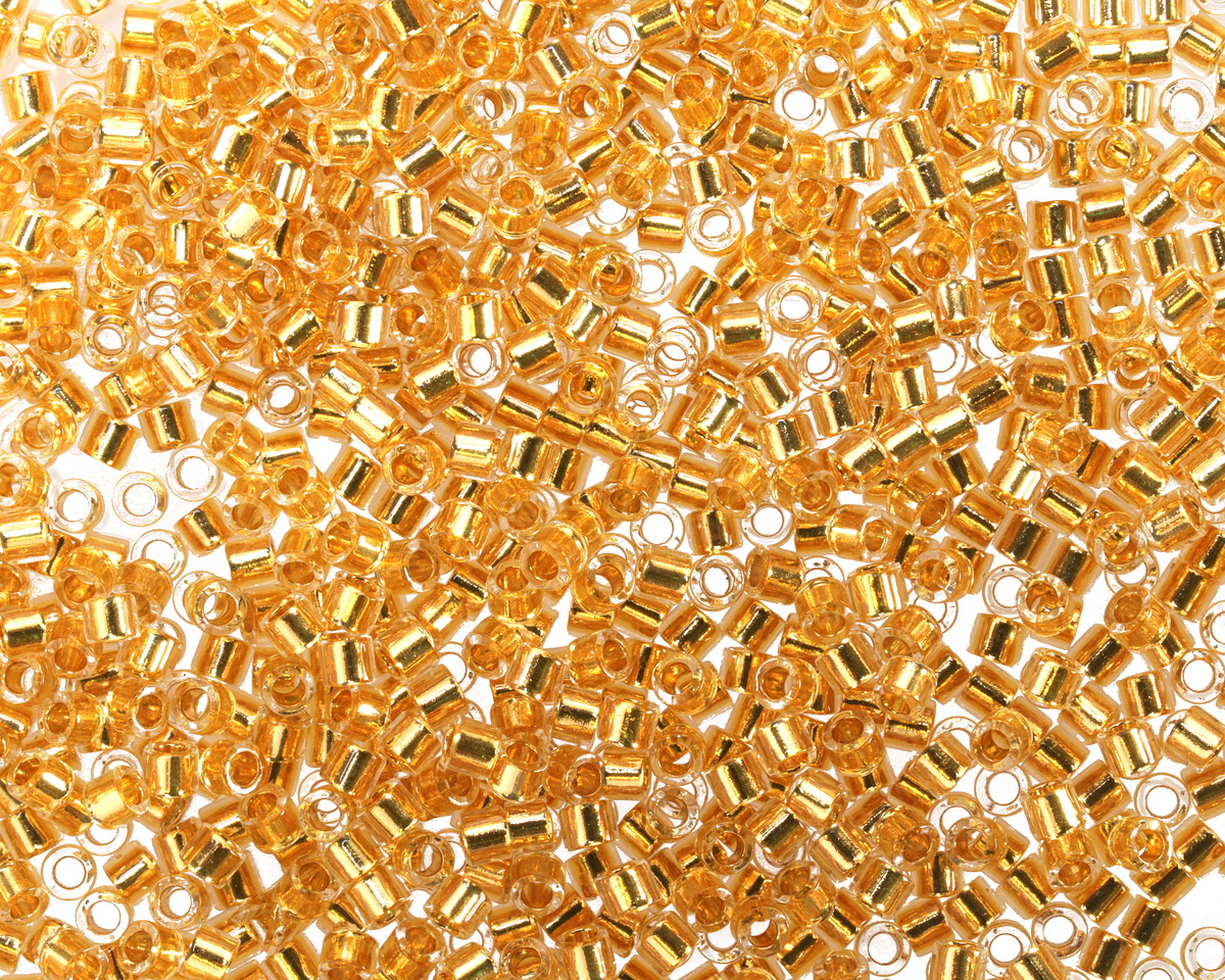Miyuki Delica 24kt Gold Lined Crystal (DMB0033) 10/0 Seed Bead