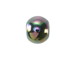 Mykonos Ceramic Iridescent Cobalt Rondelle 13x15-16mm