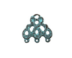 Mykonos Copper (plated) Patina Serpent Chandelier Focal Link 18x19mm