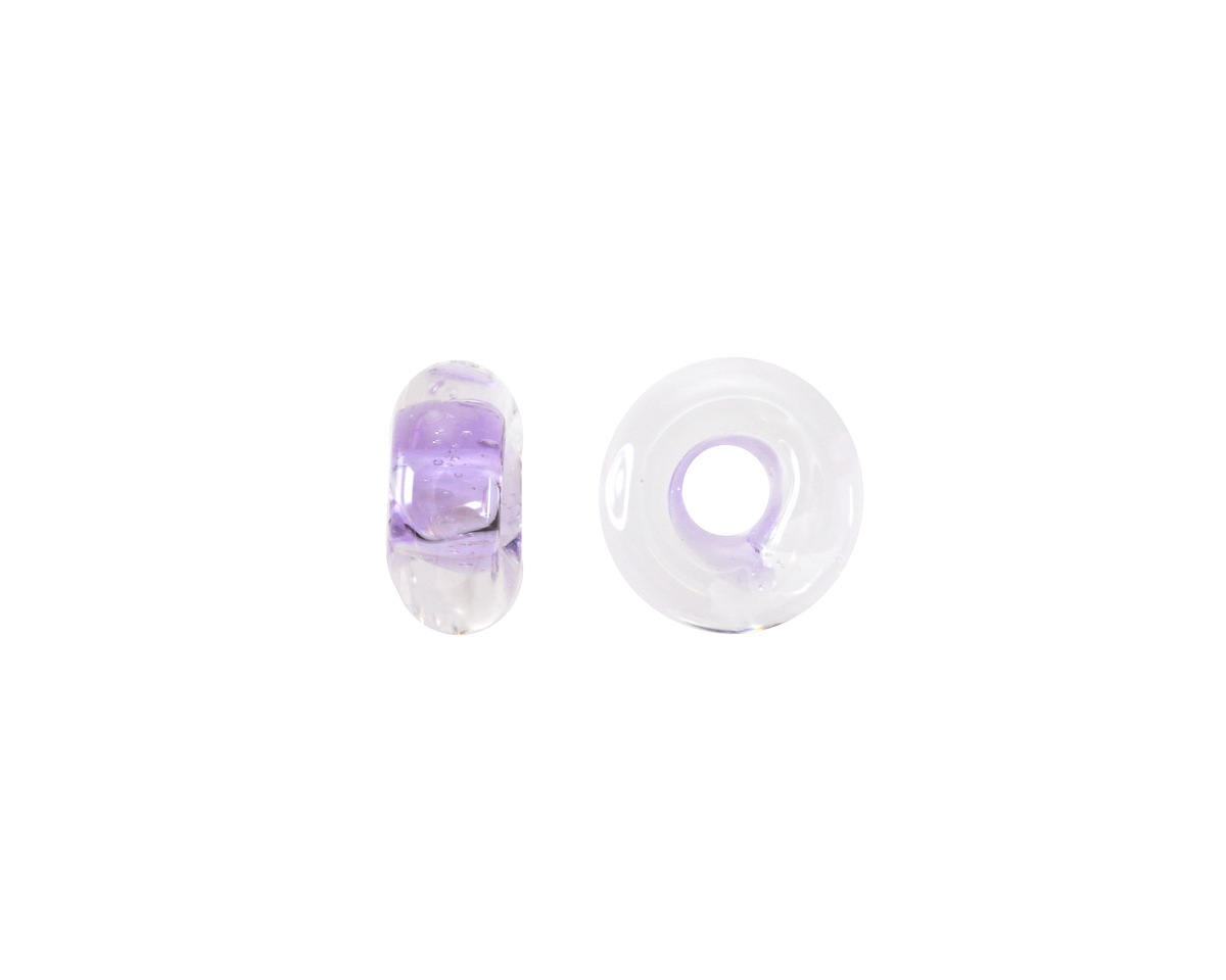 Unicorne Beads Glass Purple Jellyfish Donut 4-6x9-11mm