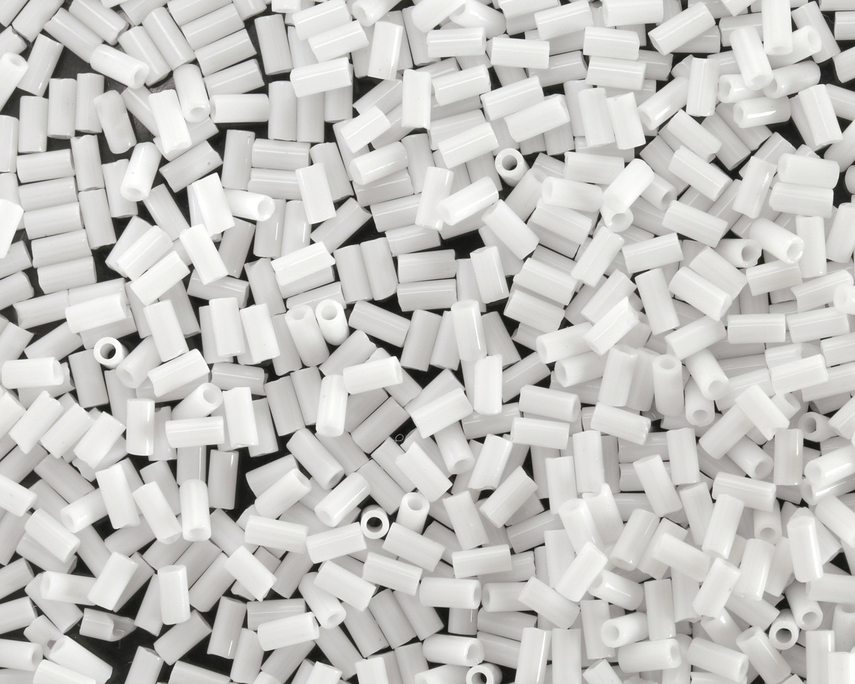 Miyuki Opaque White Bugle Bead 3mm