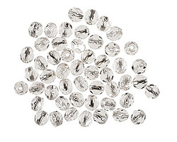 Czech Glass Silver Lined Crystal Fire Polished Round 4mm