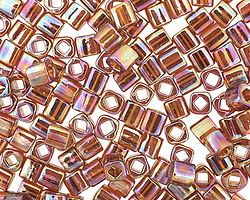 TOHO Transparent Rainbow Smoky Topaz Cube 4mm Seed Bead