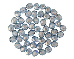 Czech Glass Shadows (Halo) Fire Polished Round 4mm