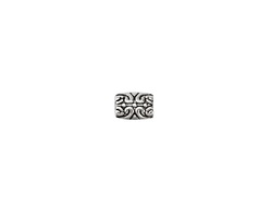 Zola Elements Antique Silver (plated) Ornate Flat Barrel 8x5.5mm