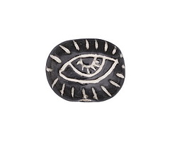 Gaea Ceramic Watchful Eye Bead 26x19mm