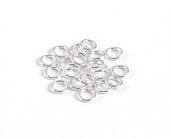 Silver (plated) Soldered Jump Ring 6mm, 18 gauge
