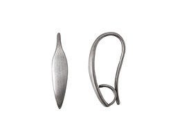 Antique Silver (plated) Short Drip Earwire w/ Loop 11x20mm