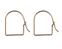 Nunn Design Antique Copper (plated) Large Flat Hoop Earwire 25x25mm