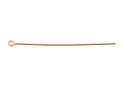 Gold (plated) Eye Pin 2", 20 gauge (200 pieces)