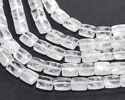Rock Crystal Quartz Microfaceted Rectangle 10x8mm