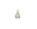 Sky Blue Opal Crystal Teardrop in Gold Finish Bezel 6.5x11.8mm