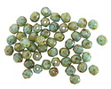 Czech Glass Blue Turquoise Picasso Fire Polished Round 4mm
