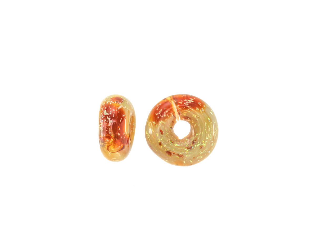 Unicorne Beads Glass Midnight Spell Donut 4-6x9-11mm