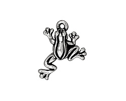 TierraCast Antique Silver (plated) Leap Frog Charm 16x18mm