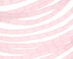 Blossom Pink Beach-Style Glass Tube 8x4mm