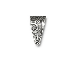 TierraCast Antique Pewter (plated) Jardin Large Pinch Bail 9x17mm