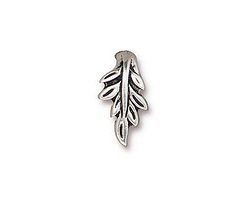TierraCast Antique Silver (plated) Botanical Pinch Bail 11x16mm
