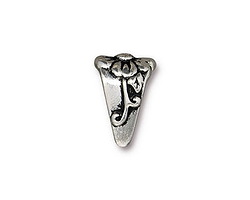 TierraCast Antique Silver (plated) Blossom Pinch Bail 13x16mm