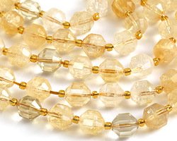 Citrine Energy Tube 10x9mm Beads