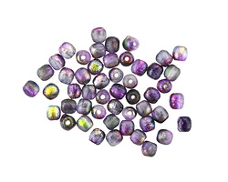 Czech Glass Metallic Purple AB Textured Druk 3mm